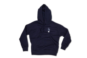 Peace sign Embroidered Hoodie Navy Unisex (Adult)