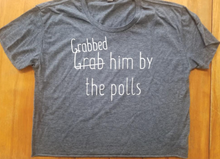Load image into Gallery viewer, Grabbed him by the polls navy heather tee
